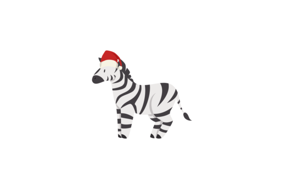 Animals Zebra Wearing Christmas Hats: Festive Graphics for Your Content