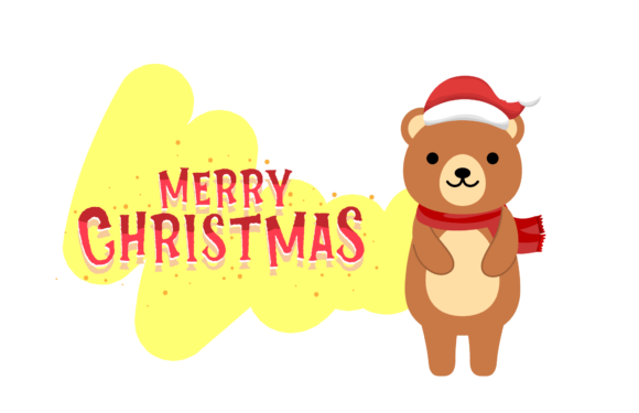 Bear Christmas Animal Illustration for Graphics and Illustrations
