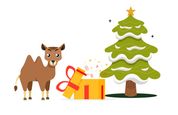 Camel Christmas Illustration Xmas: A Festive Graphics Gem