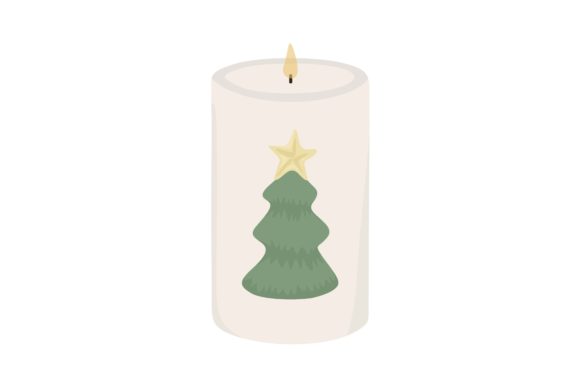 Candle Light Christmas Tree Motif: A Festive Embroidery Design
