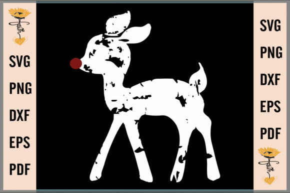 Charming Vintage Deer Christmas Svg for Embroidery