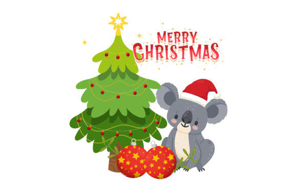 Christmas Animal Happy Illustration: A Festive Graphics Asset