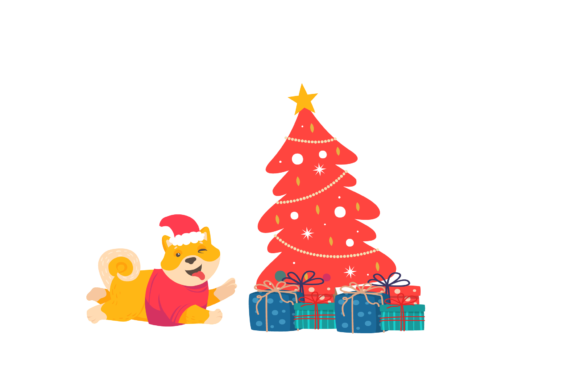 Christmas Cat Animal Illustration: A Festive Graphics Gem