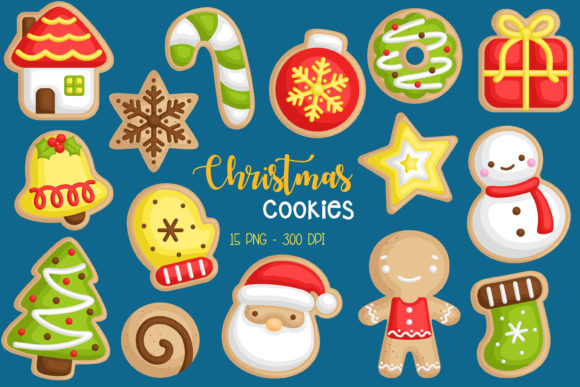 Christmas Cookies Clipart: A Festive Graphics and Illustrations Set