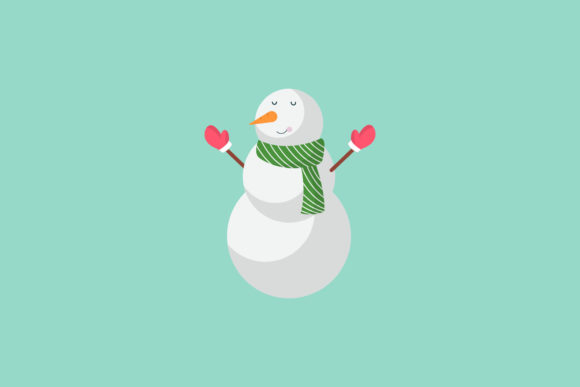 Christmas Cute Snowman Illustration: A Charming Graphics Asset