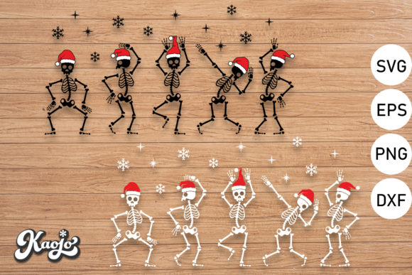 Christmas Dancing Skeleton: A Festive Graphic for Crafters