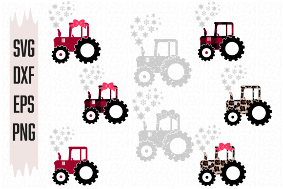 Christmas, Farm Tractor, Snowflake: Festive Graphics for Handmade Projects