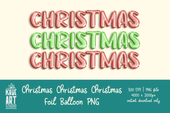 Christmas Foil Balloon: A Festive Graphic for Crafters
