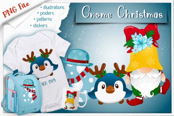 Christmas Gnome Penguin Sublimation: A Festive Delight