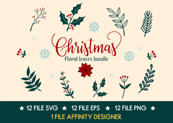 Christmas Leaf Graphics: A Versatile Illustration for Handmade Creations