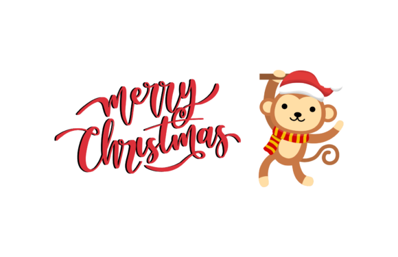 Christmas Monkey Animal Illustration Review