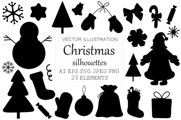 Christmas Silhouette. Christmas SVG: A Versatile Graphics and Illustrations Asset