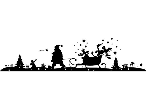Christmas Silhouette Drunk Elks: A Festive Embroidery Design