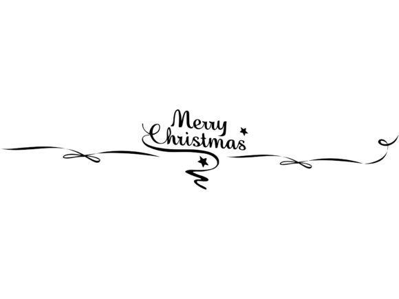 Christmas Silhouette Ribbon: A Versatile Graphics and Illustrations Asset