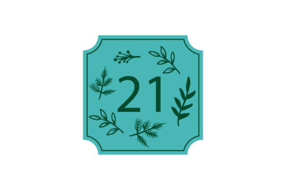 Christmas Stickers Number 21 Svg: A Festive Graphics Gem