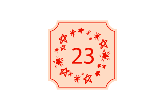 Christmas Stickers Number 23 Svg: Perfect for Graphics & Illustrations