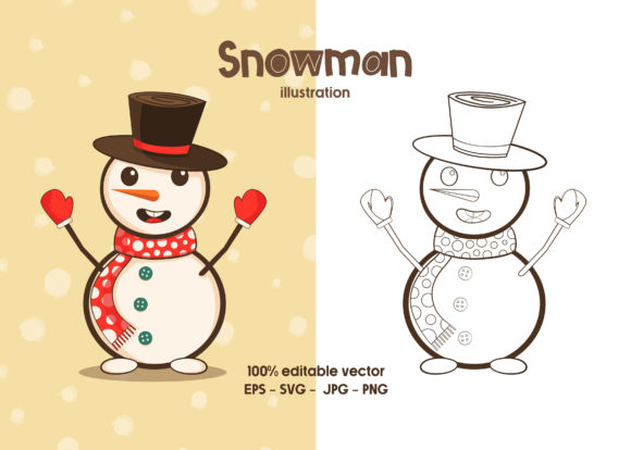 Cute Christmas Snowman: A Festive Graphics Addition