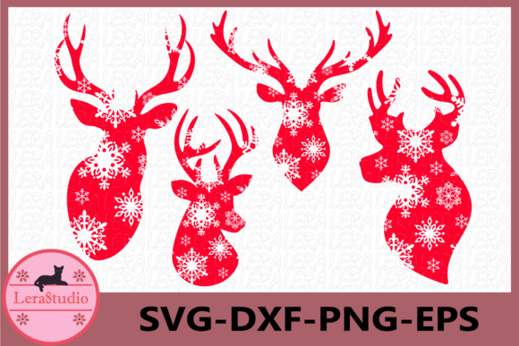 Deer Head, Snowflake, Merry Christmas: A Festive Embroidery Design