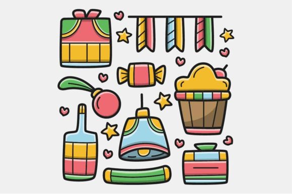 Kawaii Christmas Doodle Cartoon: A Festive Graphics Gem