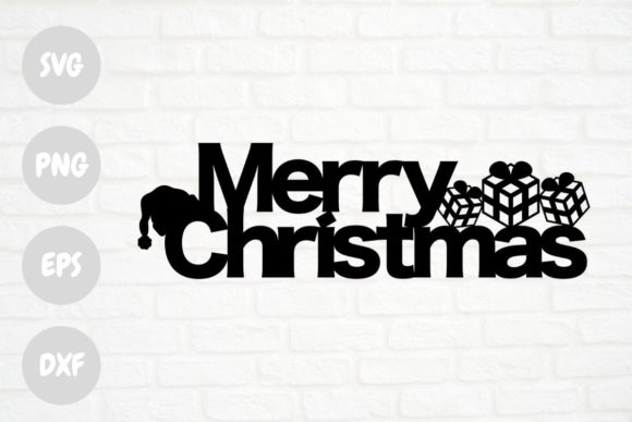 Merry Christmas Cake Topper: A Festive Graphics Asset