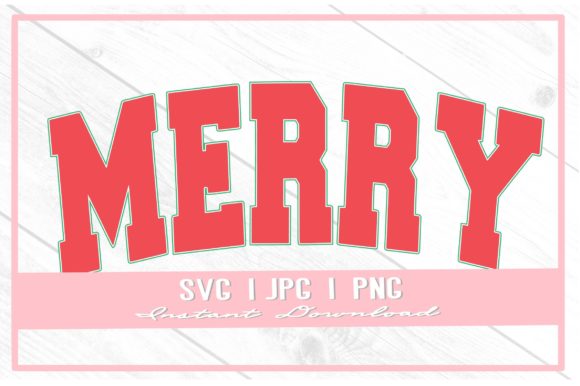 Retro Merry Christmas Varsity Block Font: A Festive Graphics Gem