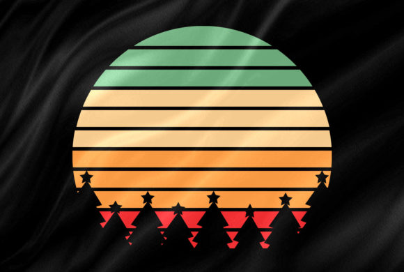 Retro Vintage Sunset Christmas Tree Art: A Graphics and Illustrations Review