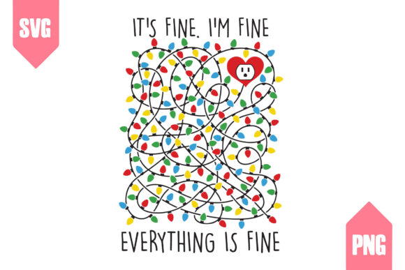 Review: I M FINE CHRISTMAS LIGHT SVG for Graphics & Illustrations